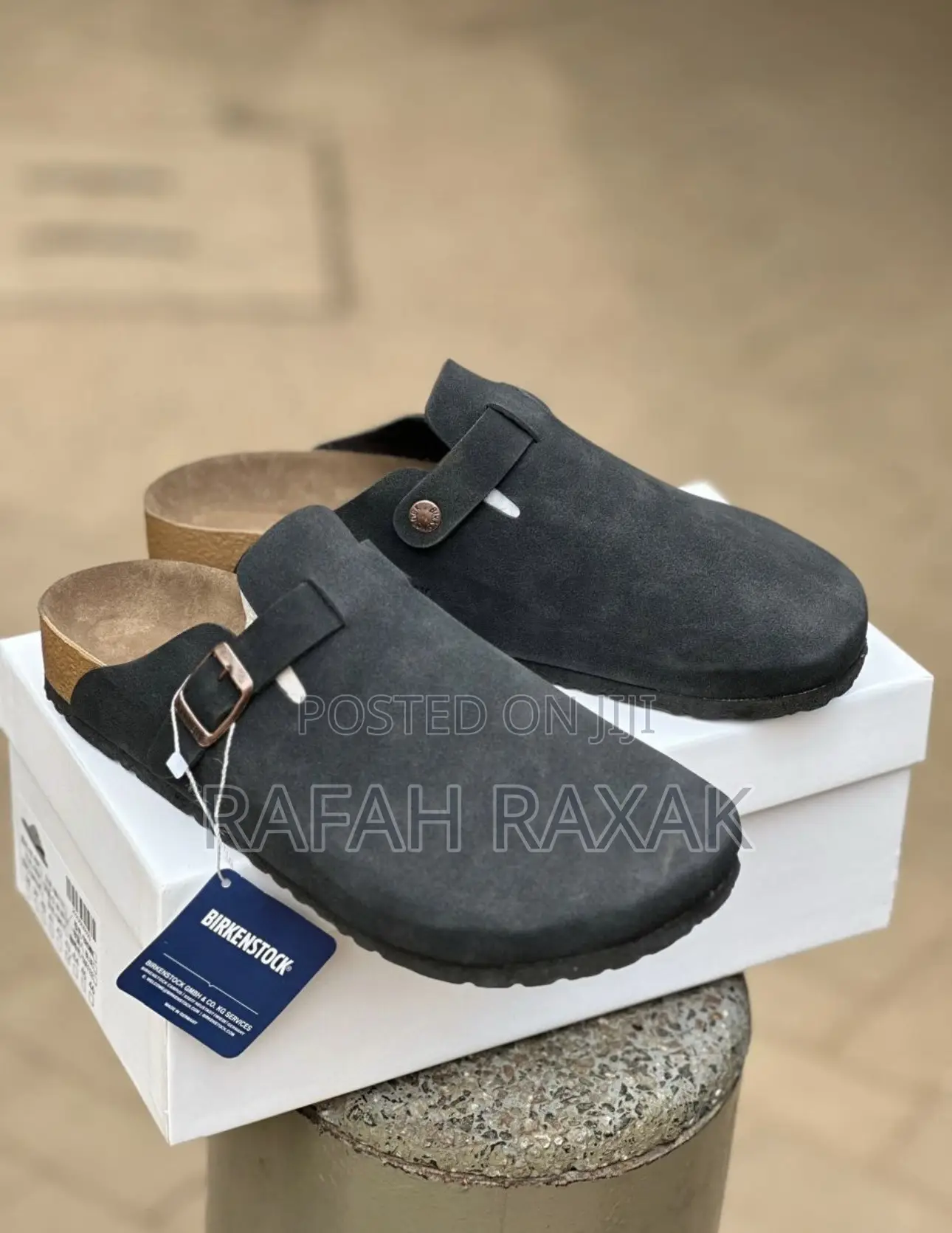 Original Black Birkenstock Boston Clog Sandals