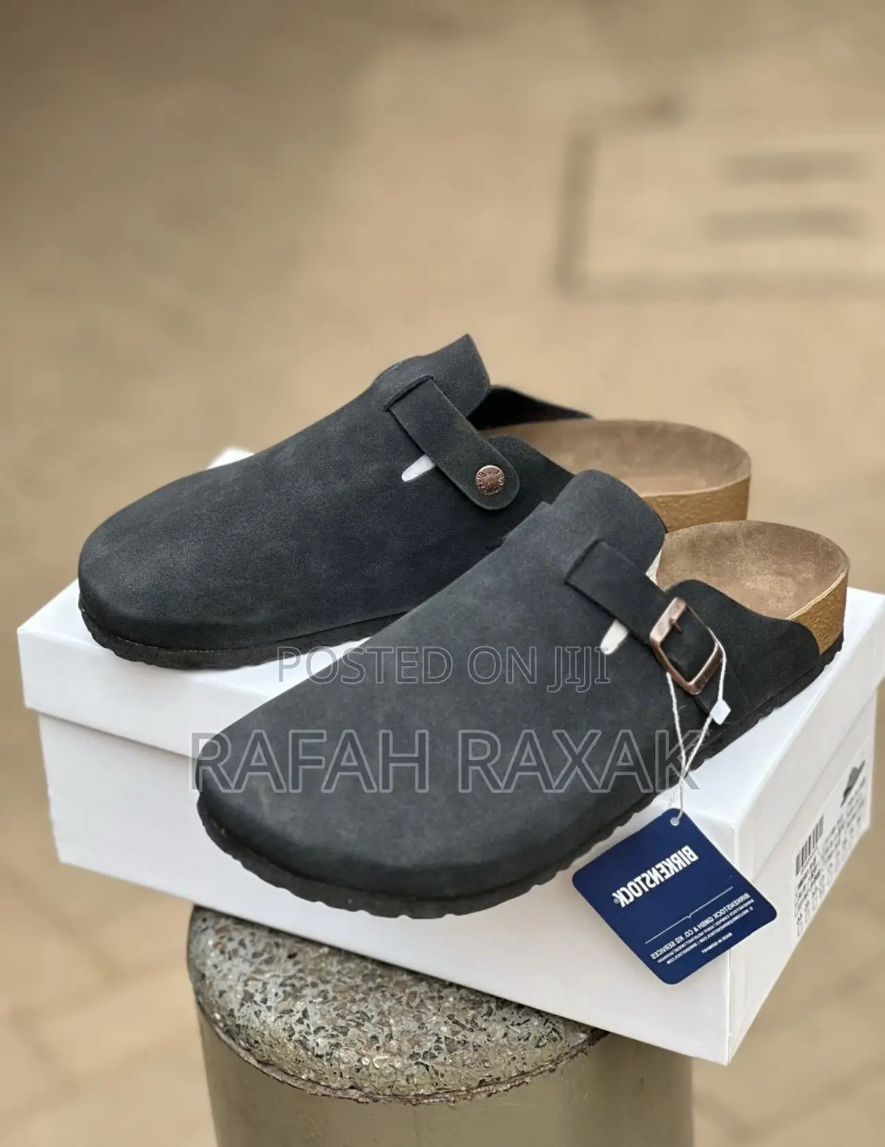 Original Black Birkenstock Boston Clog Sandals