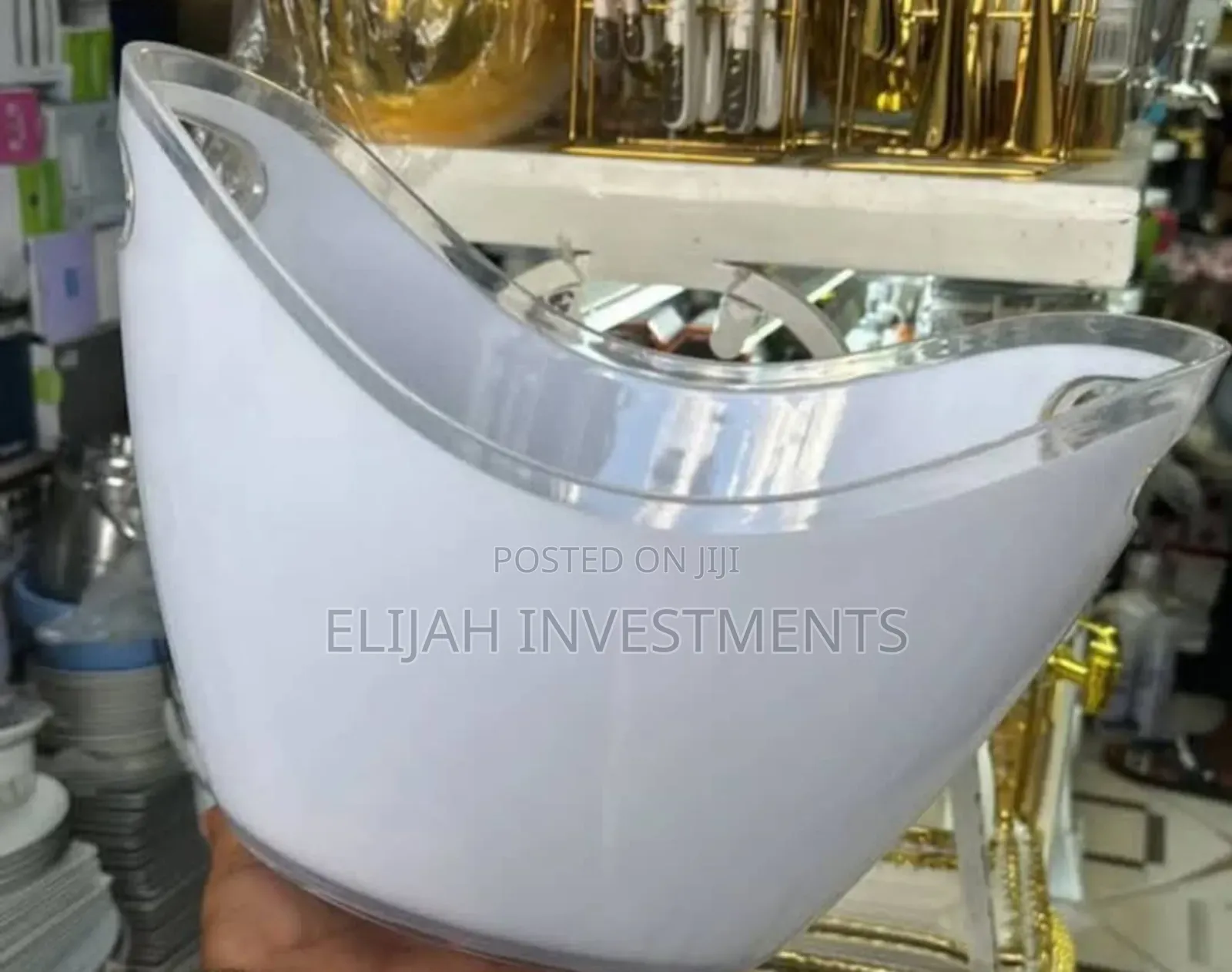 5l White Smoked Ice Bucket