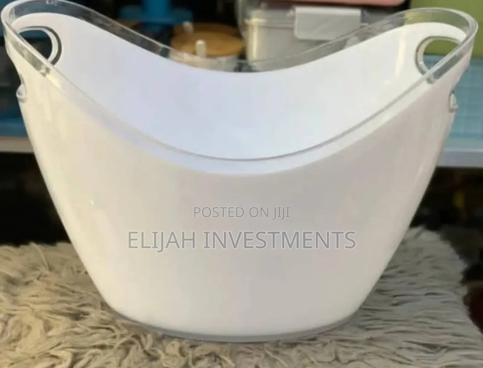 5l White Smoked Ice Bucket