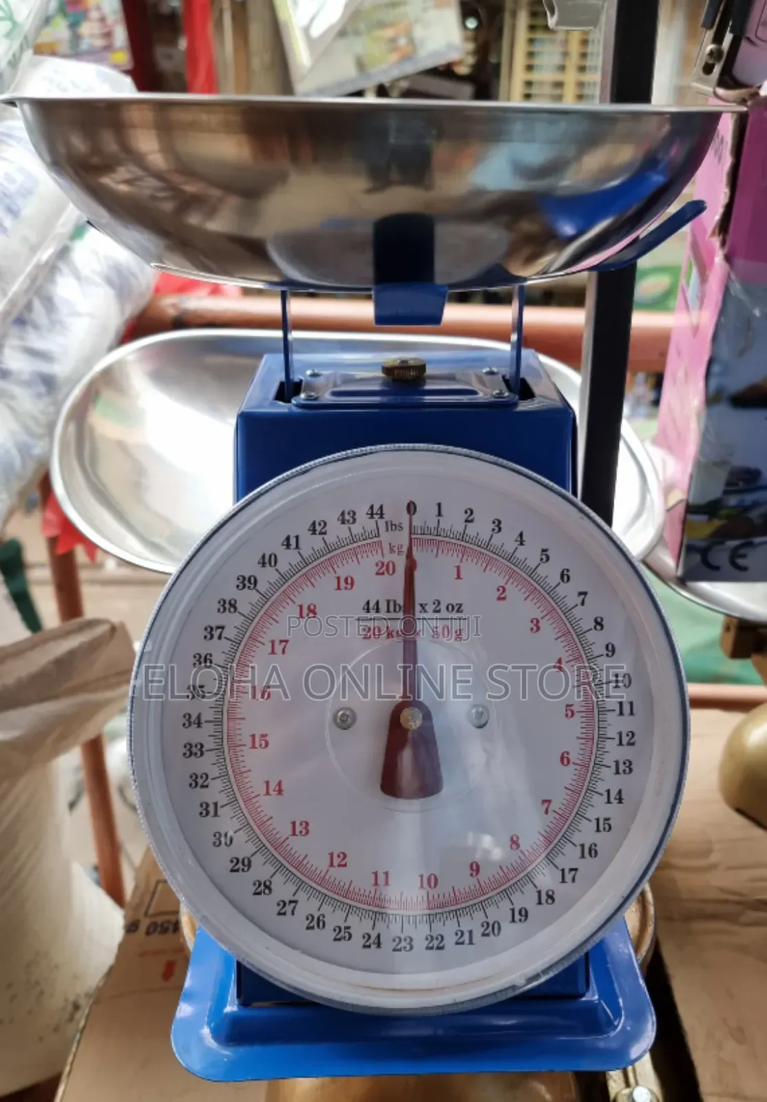 Blue Stainless Steel 20kg Business Spring Scale