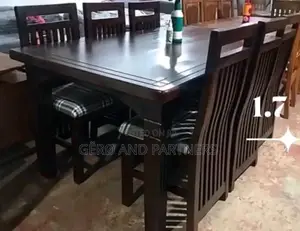 Coffee Brown Six Seater Dining Table