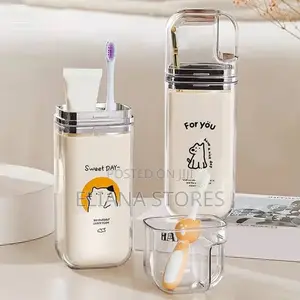 3 in 1travel Mouthwash Cup/ Toothbrush Case