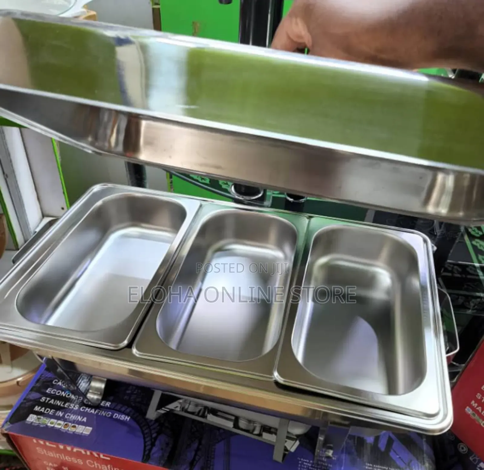 Neware Stainless Large Triple Chaffing Dish Food Warmer