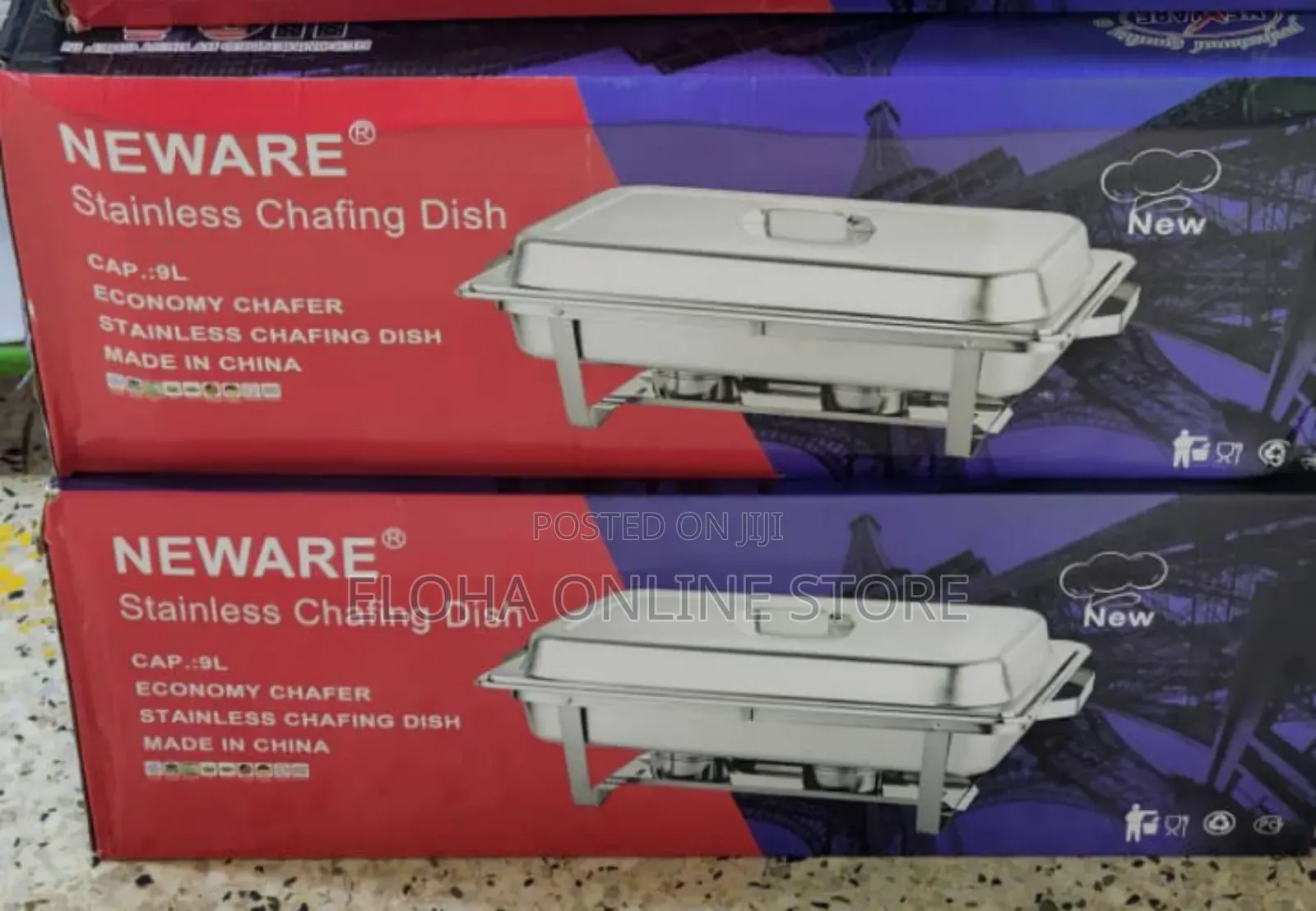 Neware Stainless Large Triple Chaffing Dish Food Warmer
