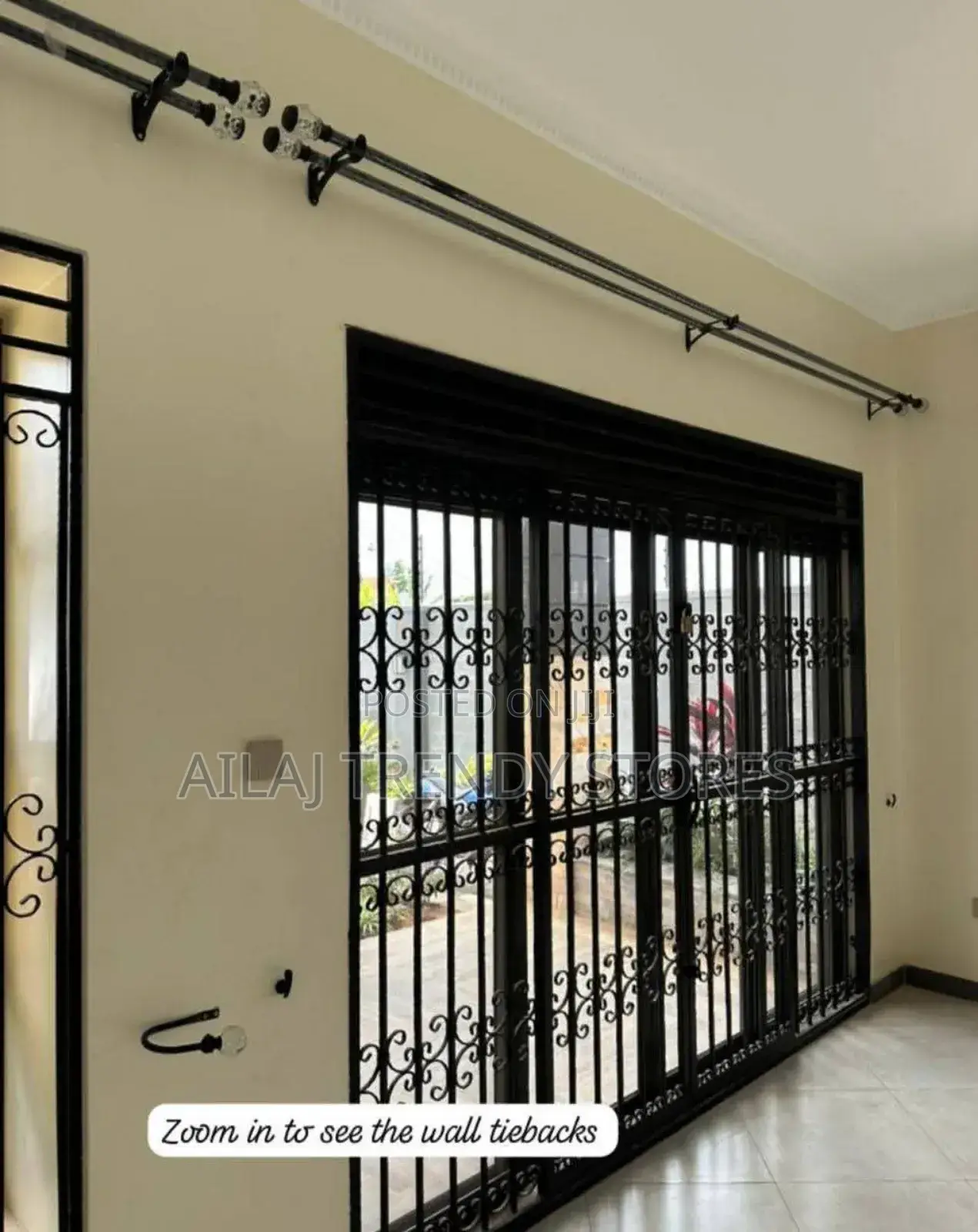 Correct Metallic Curtain Rods Per Metre