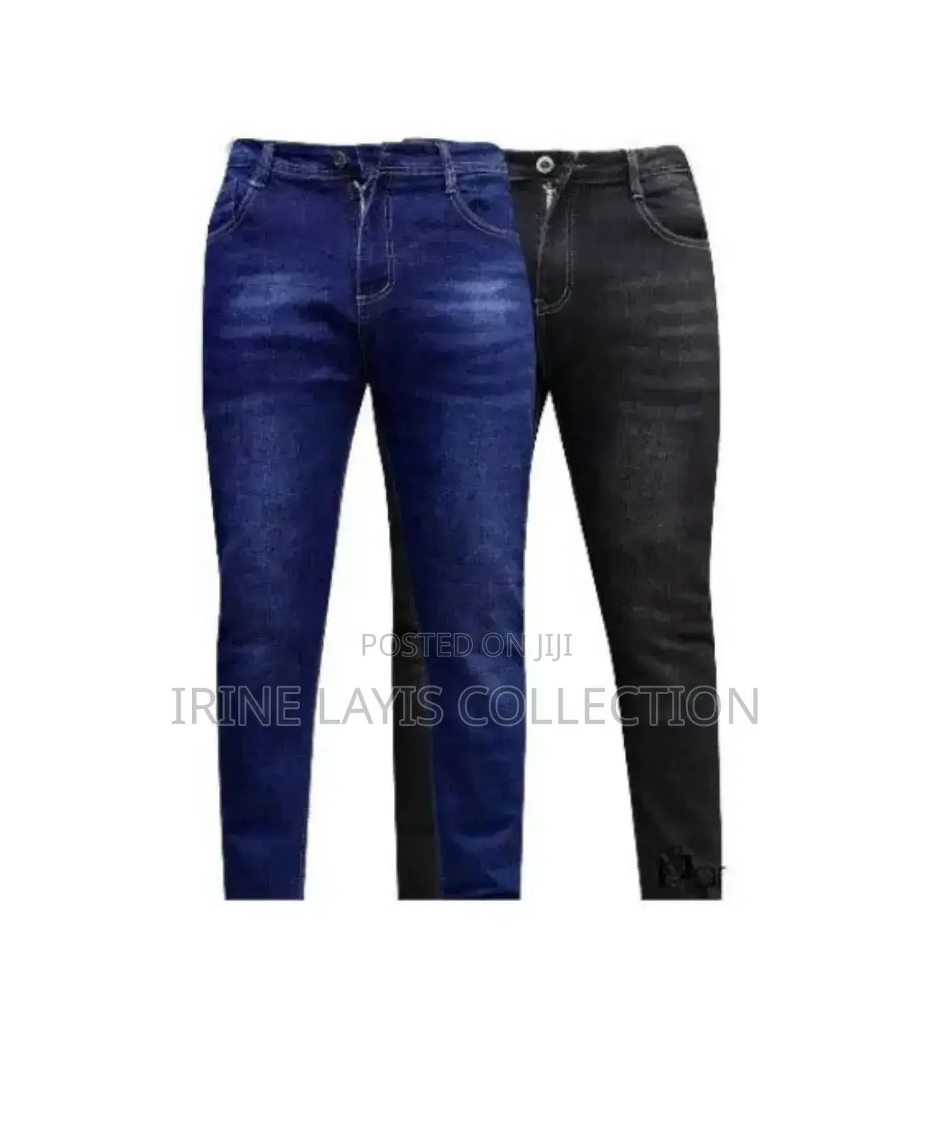 2 Piece of Men's Faded Jeans