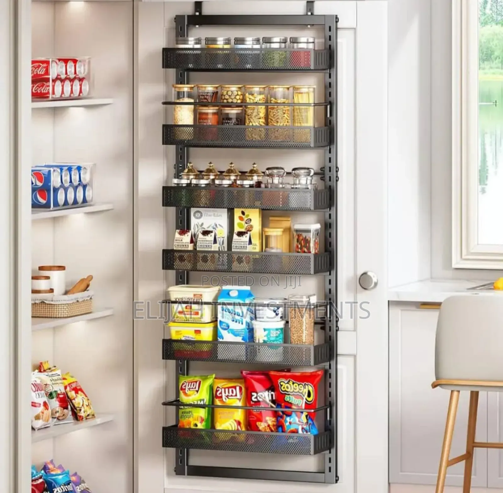 Kitchen Bathroom Over the Door Hanging Storage Shelf