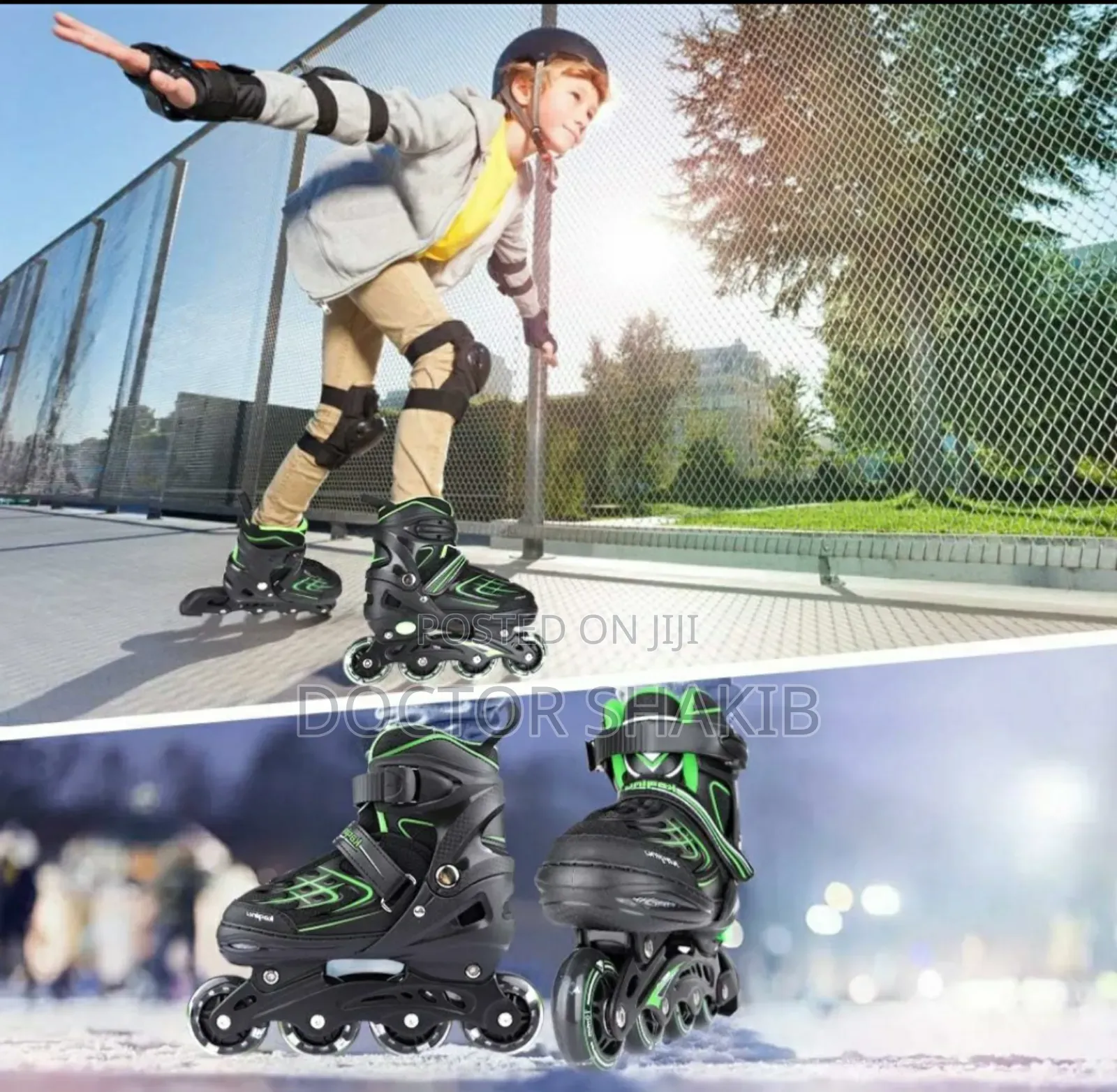 Quality Adjustable Inline Skates for Kids Adults With Gears