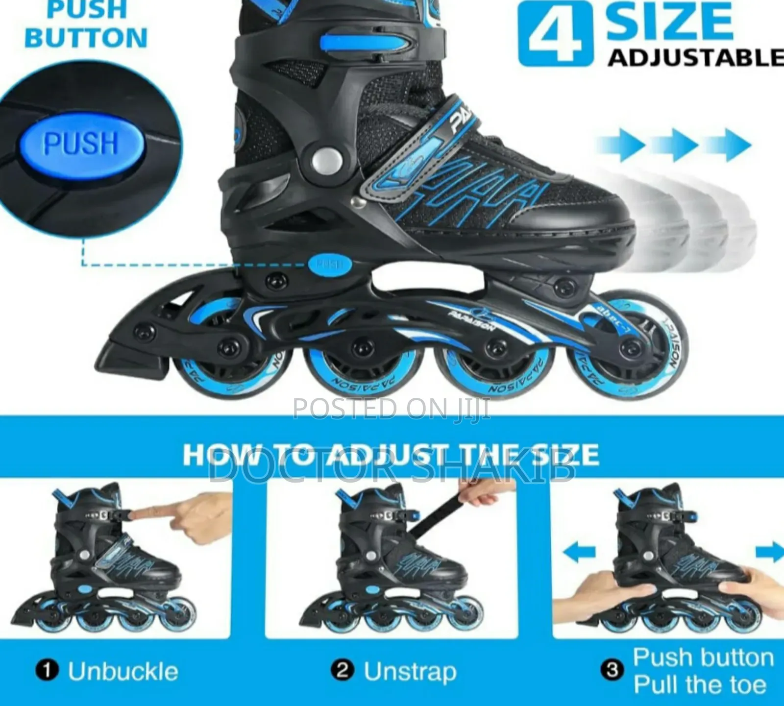 Quality Adjustable Inline Skates for Kids Adults With Gears