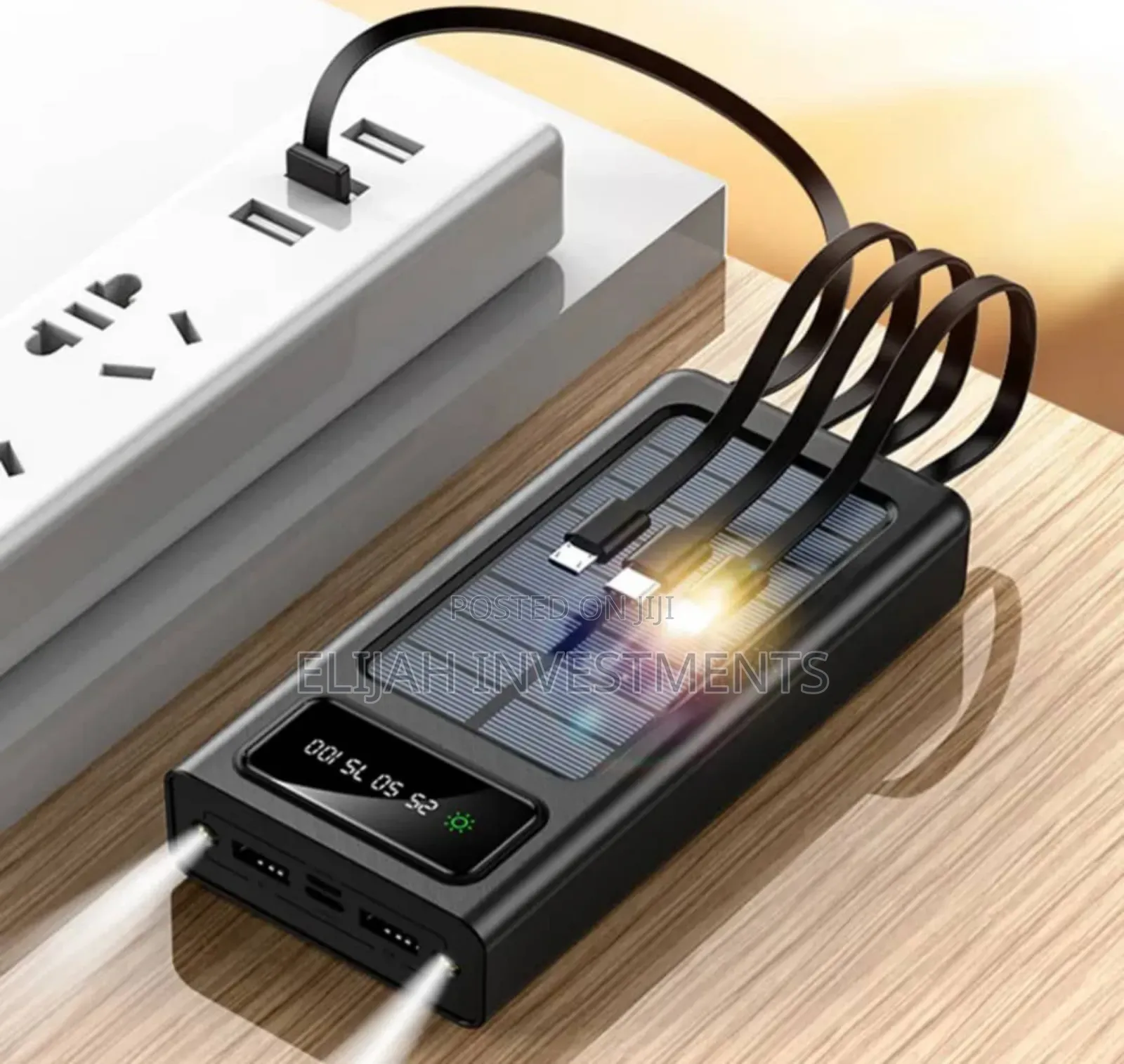 Portable Solar and Electric Charging Power Bank 20000mah