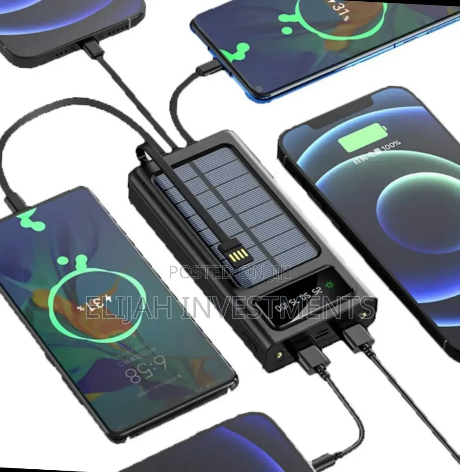 Portable Solar and Electric Charging Power Bank 20000mah