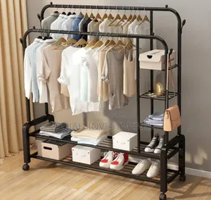 Double Pole Heavy Duty Garment Organiser Rack