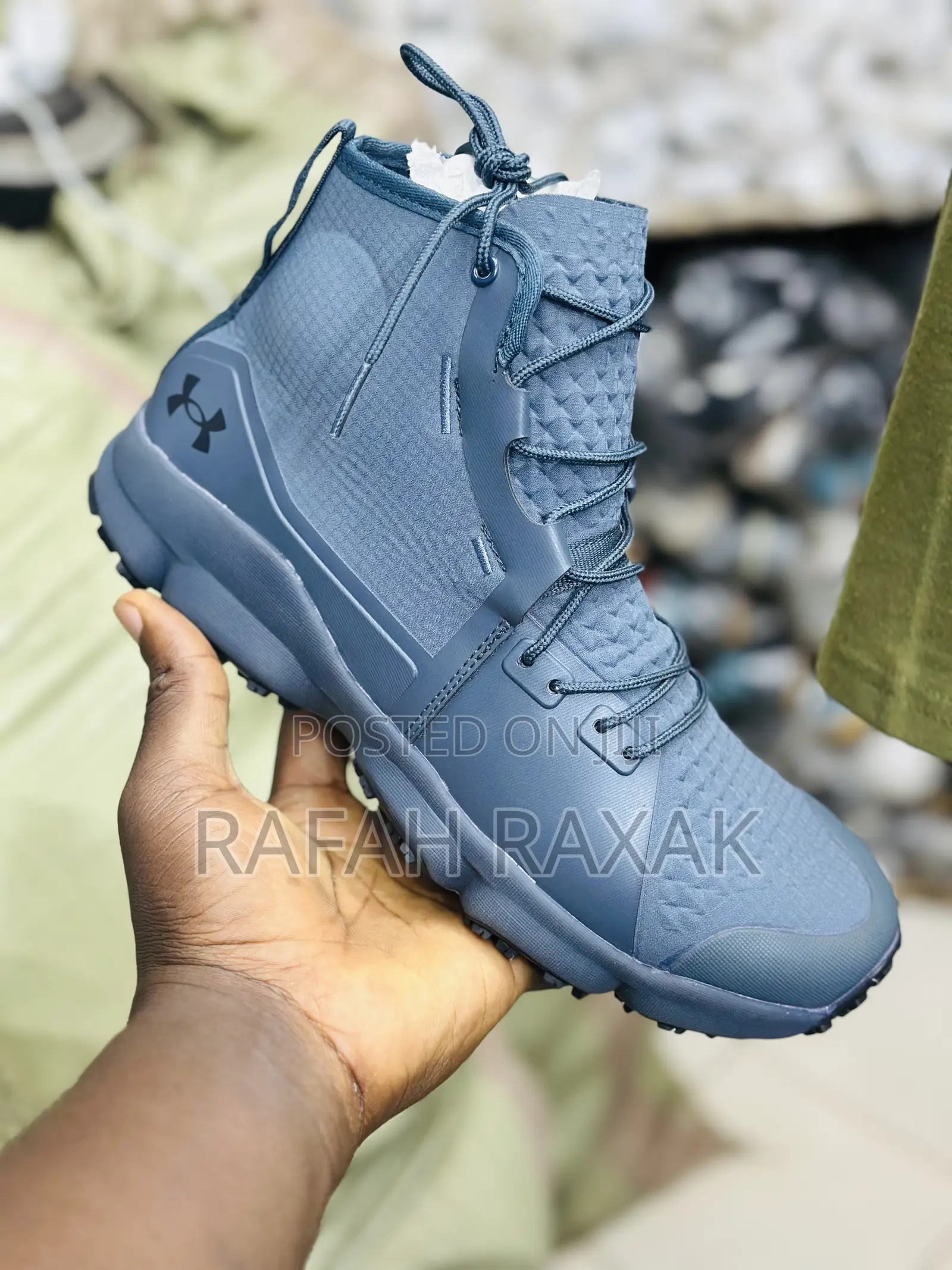 Original Blue Under Armour Speedfit Hike High Top Sneakers