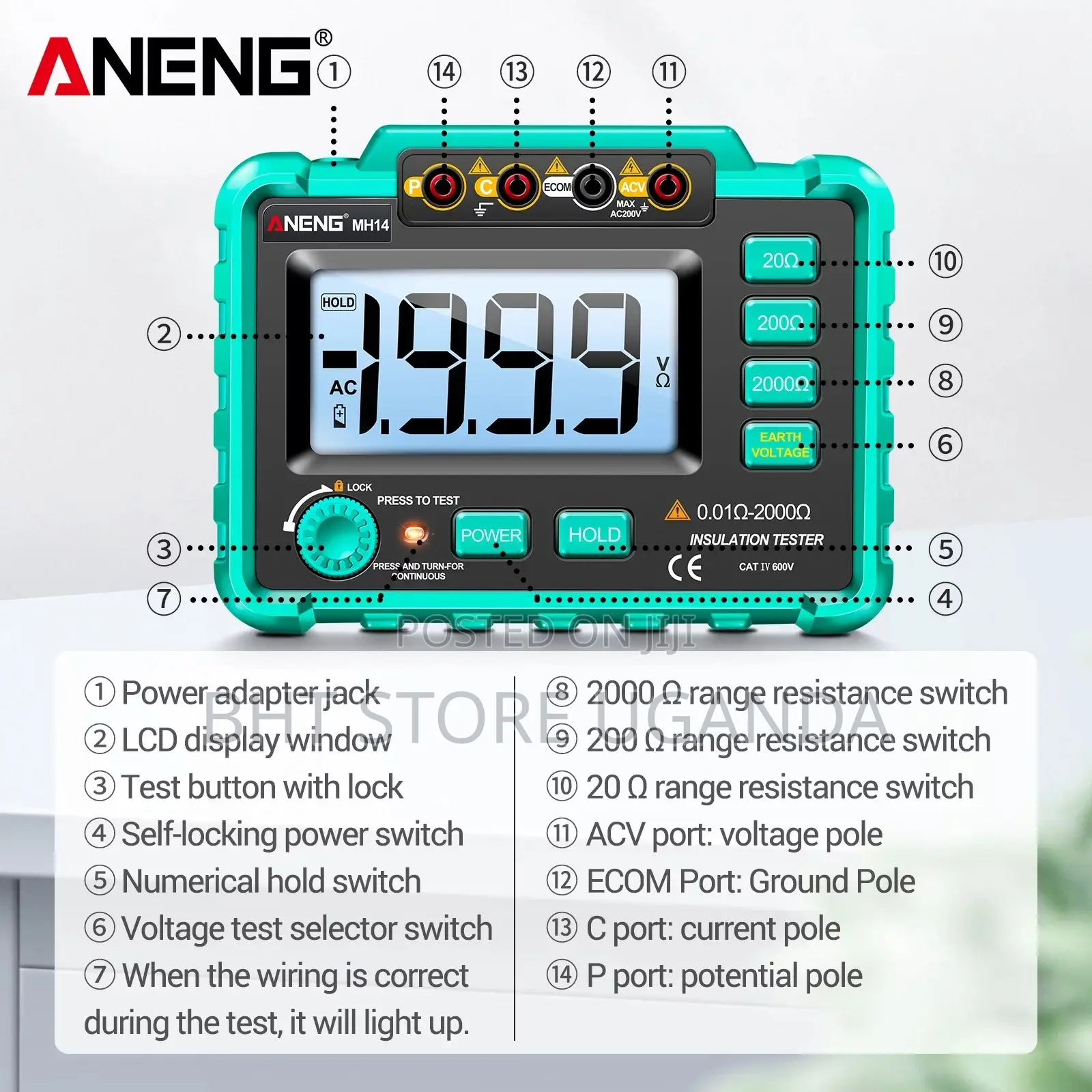 Aneng Mh14 Earth Resistance Tester