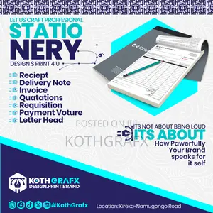 Receipt Books, Quotation, Delivery Note, Invoice.