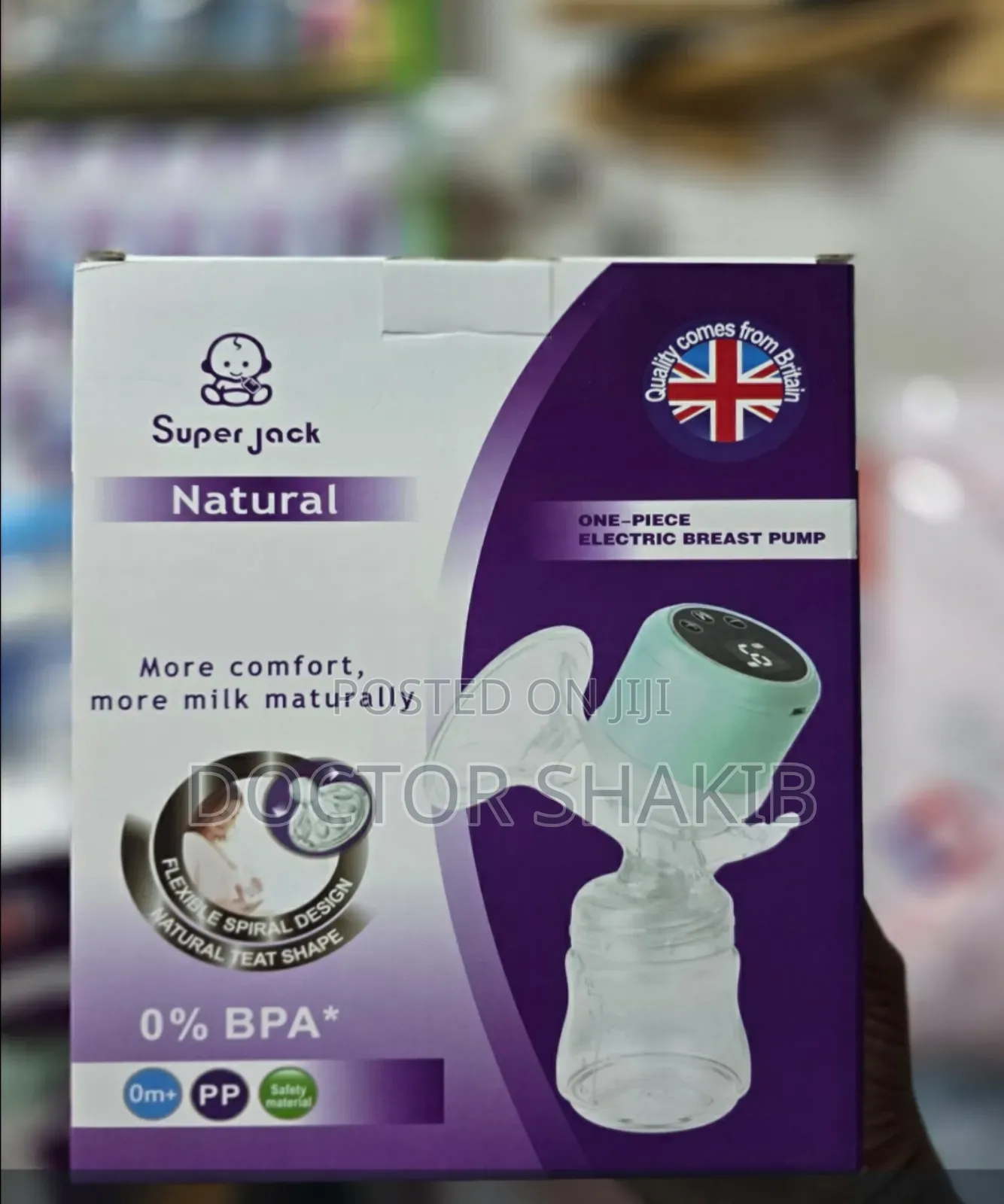 New Super Jack Single Natural Rechargeable Breast Milk Pump