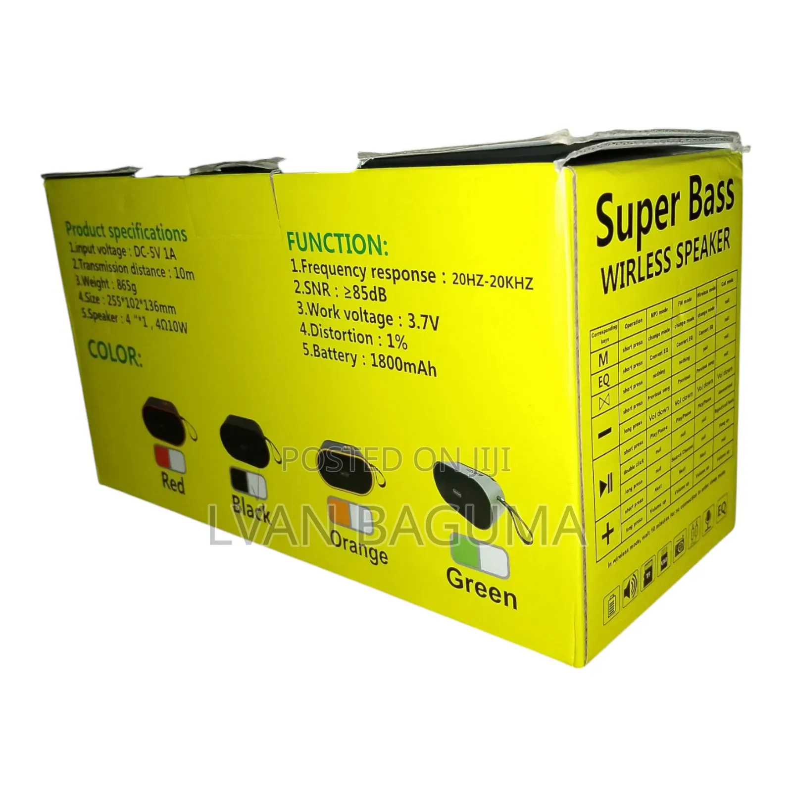Super Bass Boombest Wireless Radio Speaker - Ln1028ant