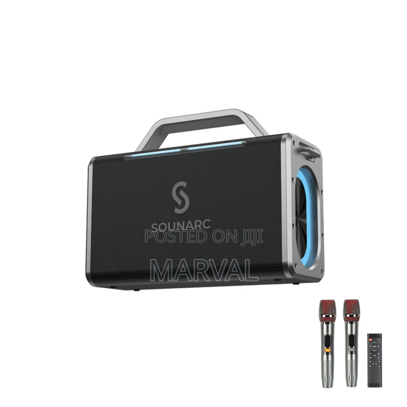Party Portable Speaker With Dual Wireless Microphones
