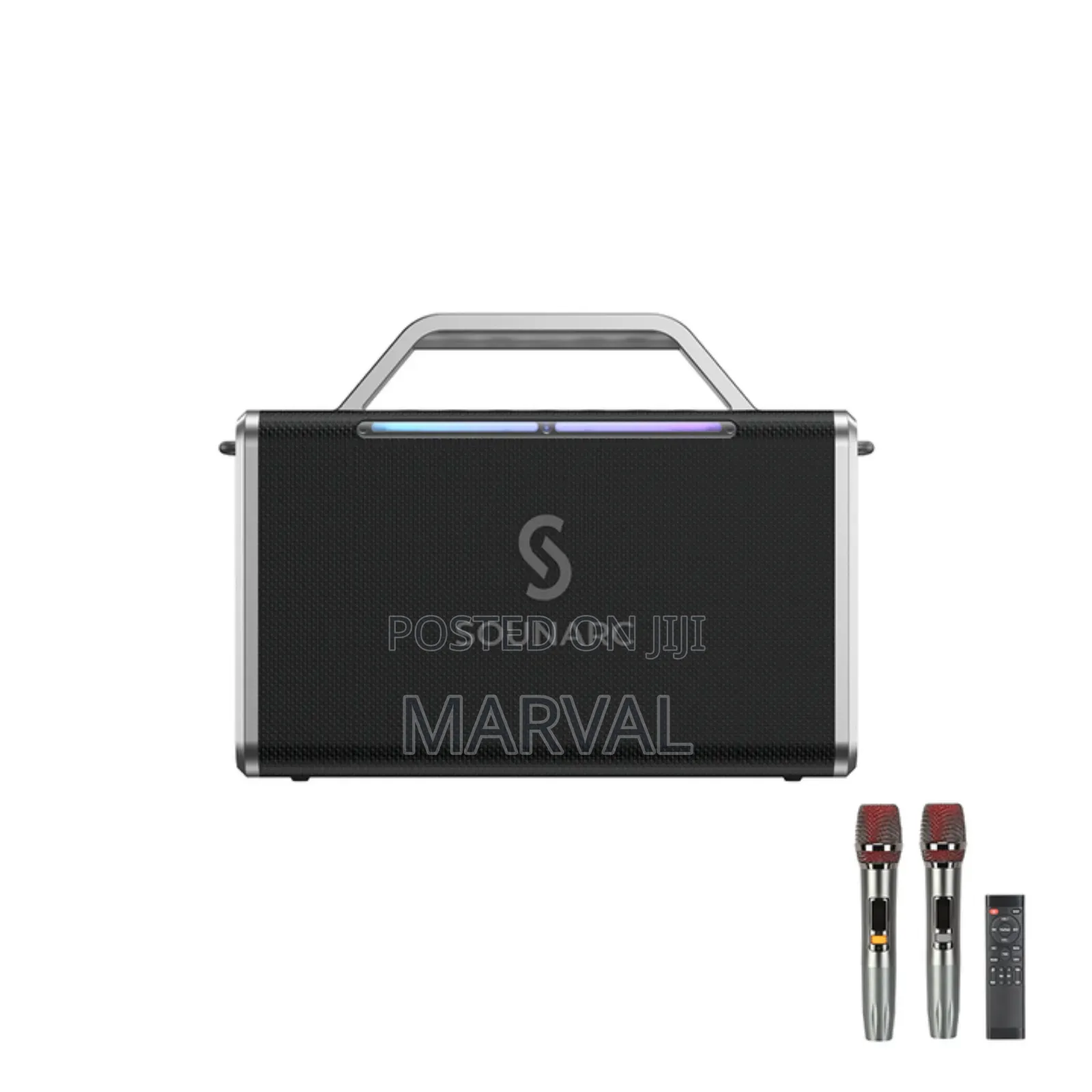 Party Portable Speaker With Dual Wireless Microphones