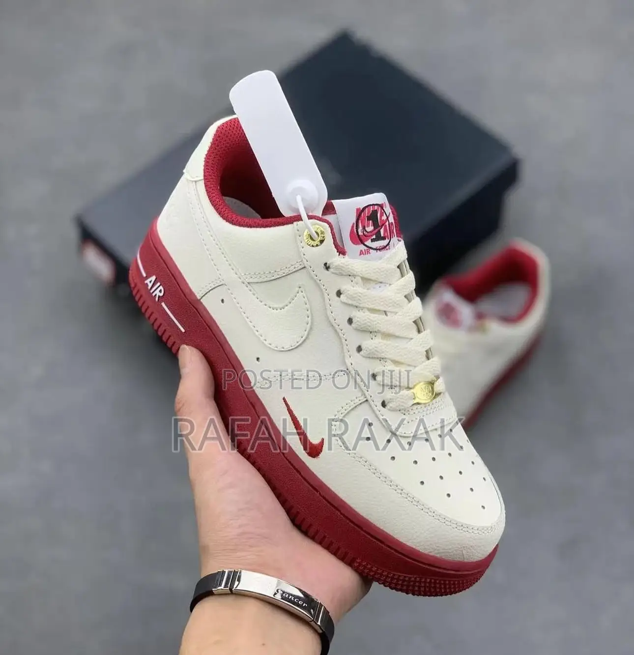 Original Maroon/Cream Nike Air Force 1 ‘07 Low Sneakers
