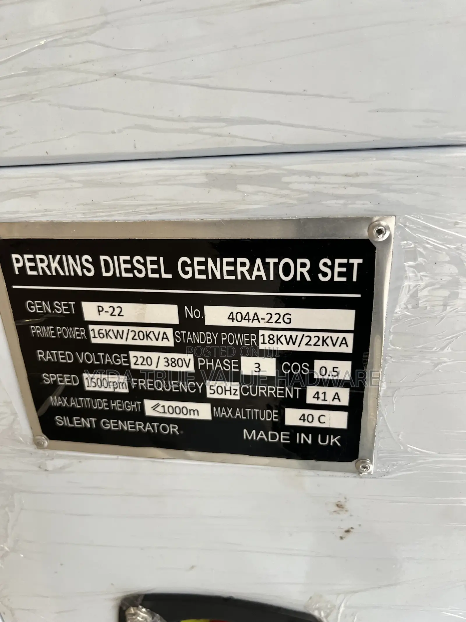 Perkins Generator 20kva