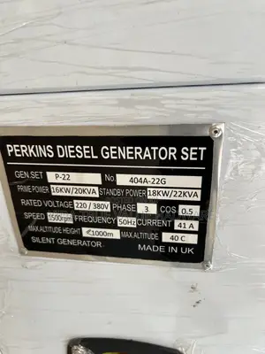 Perkins Generator 20kva