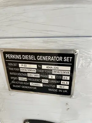Perkins Generator 20kva