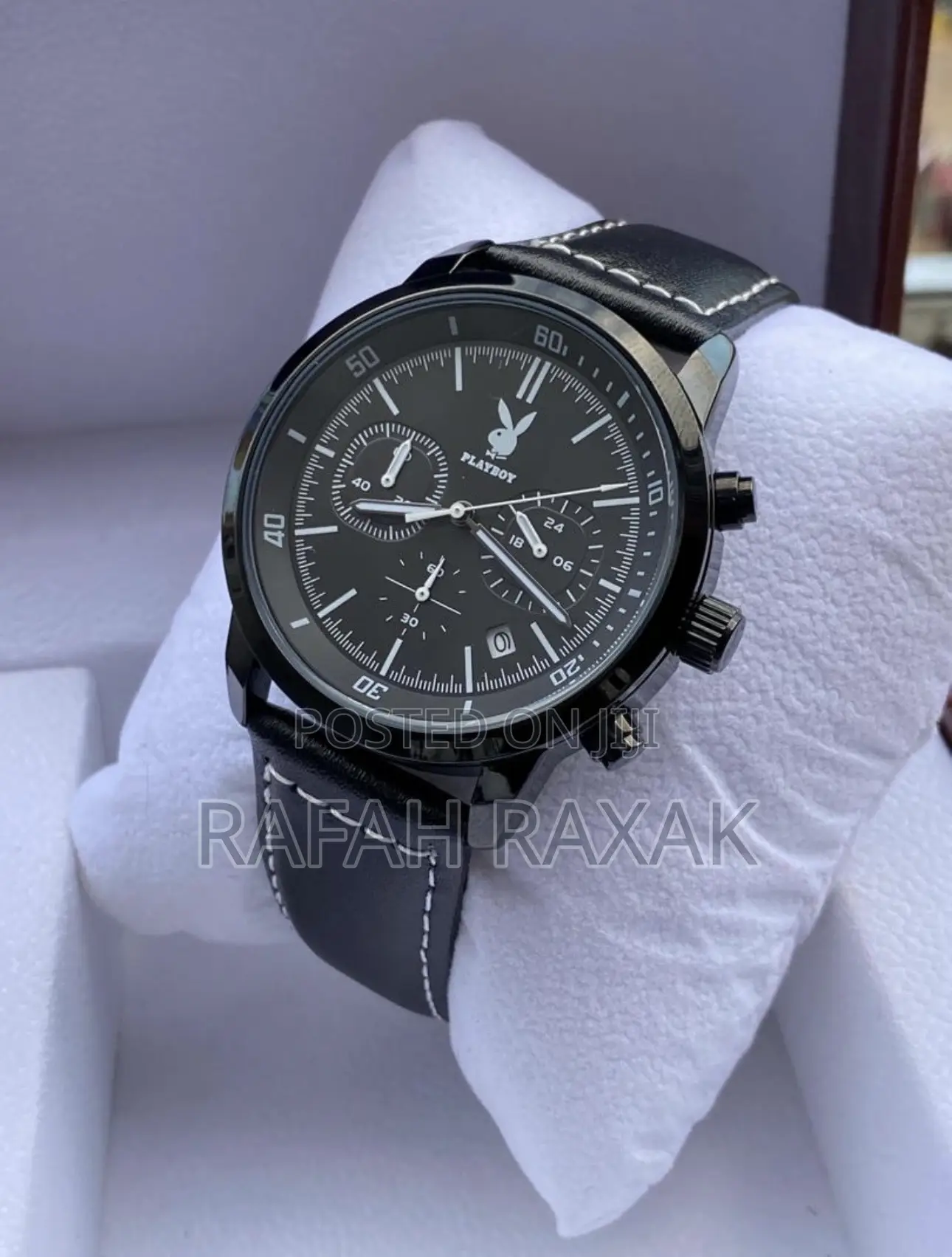 Black Men’S Black Top Brand Play Boy 3065 Quartz Watch