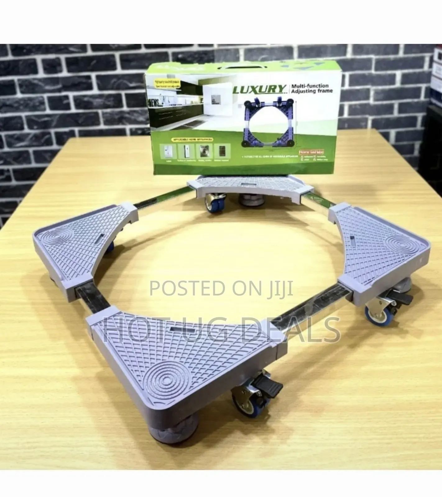 Adjustable Washing Machine And Fridge Stand Trolley 56*56cm