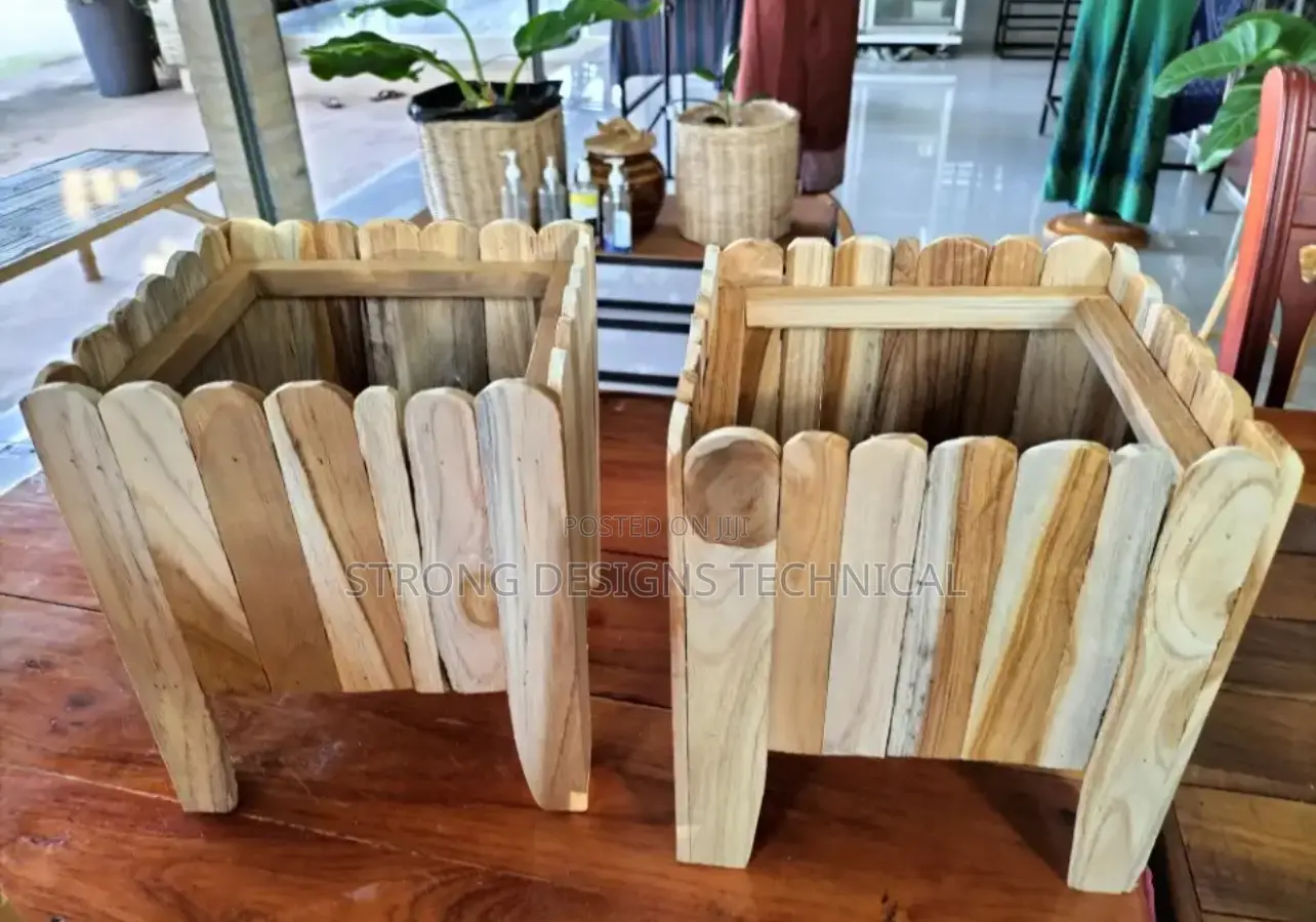 A Pair of 2 Wooden Planters/ Flower Pot Stands.