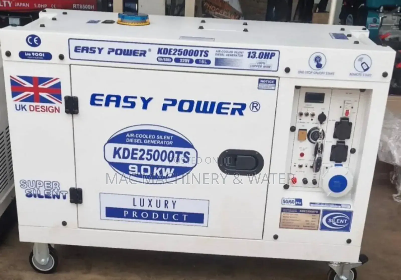 Remote/ Button Start Diesel Generator Uk 9kw/ 12kva