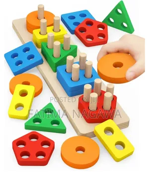 Photo - Wooden 5 Angle Geometric Blocks