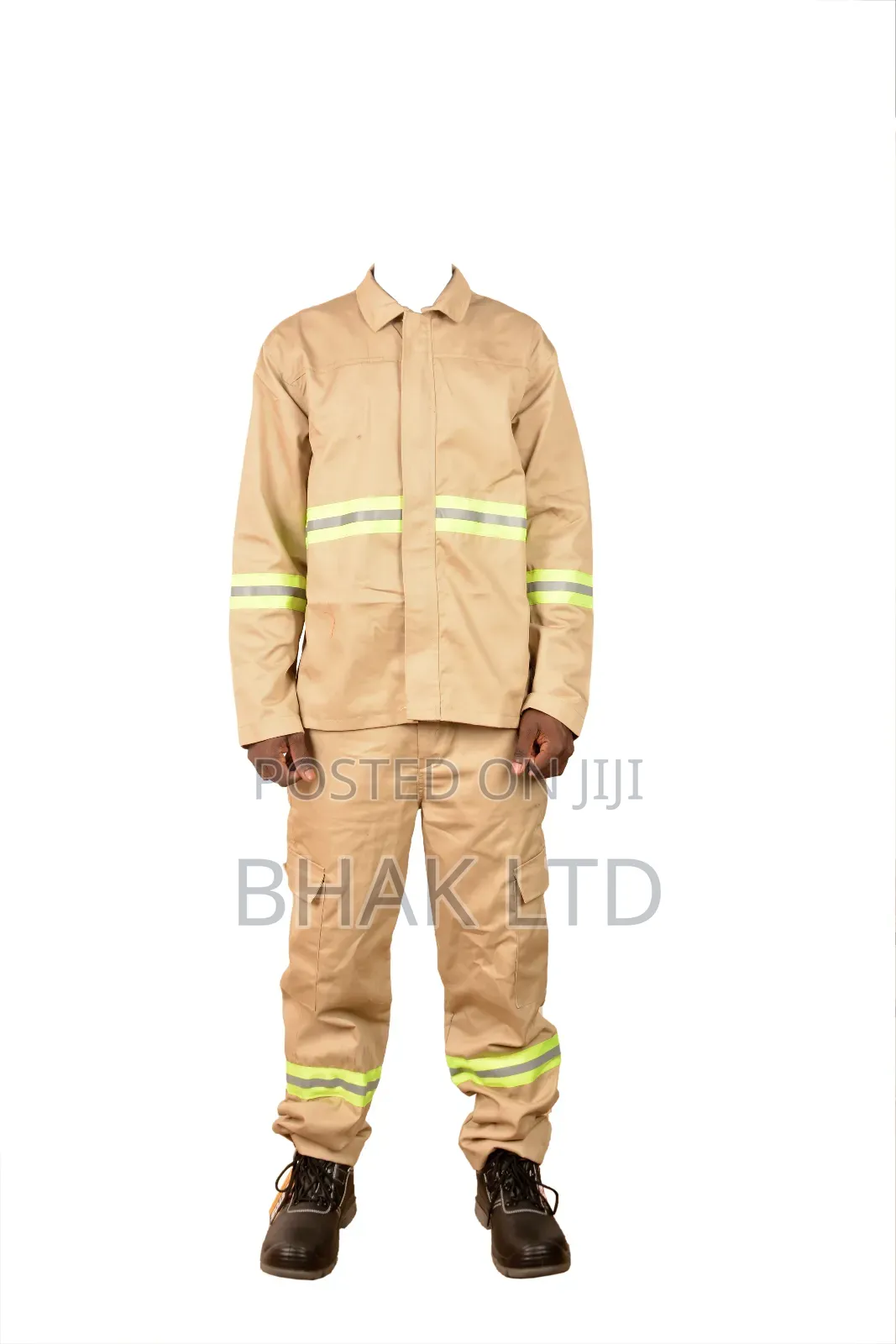 Khaki Overalls With Reflector