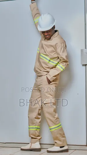 Khaki Overalls With Reflector