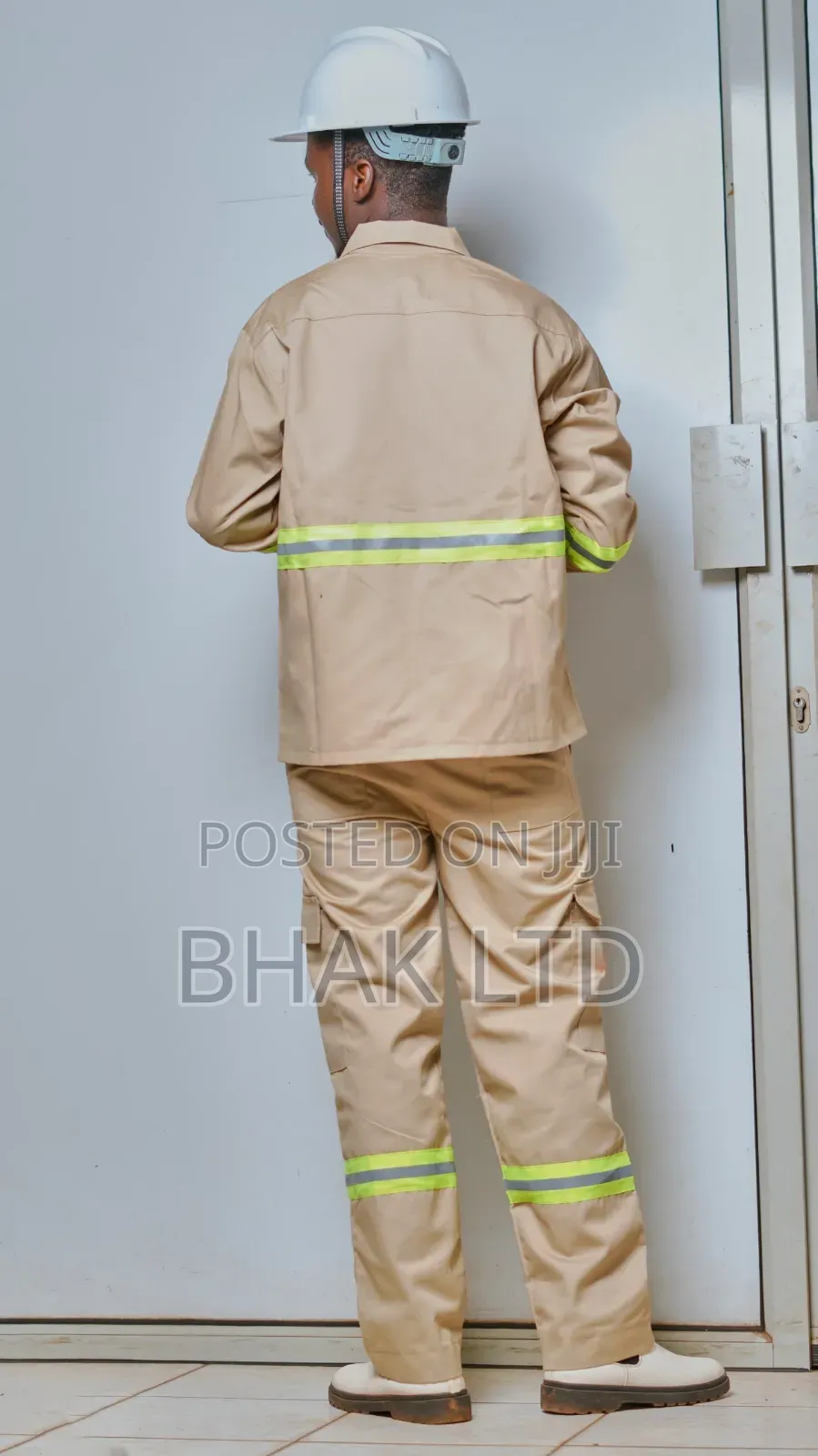 Khaki Overalls With Reflector