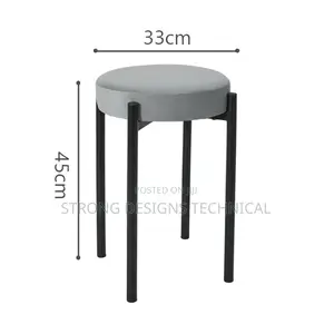 Round Cushioned Stool.