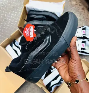 Knu Skool Van of the Wall Black Big Sole Sneakers