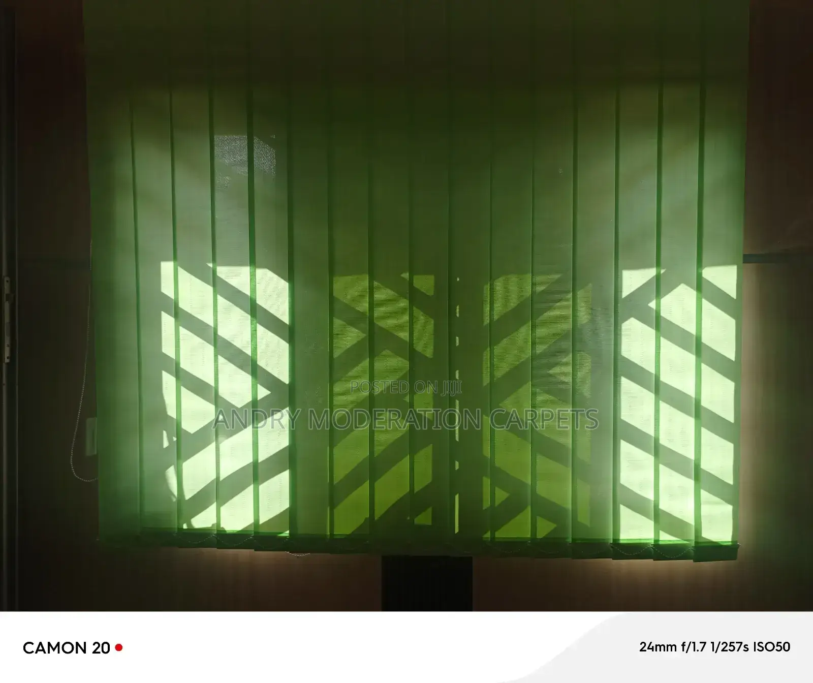 Lemon Green Vertical Blind Curtains