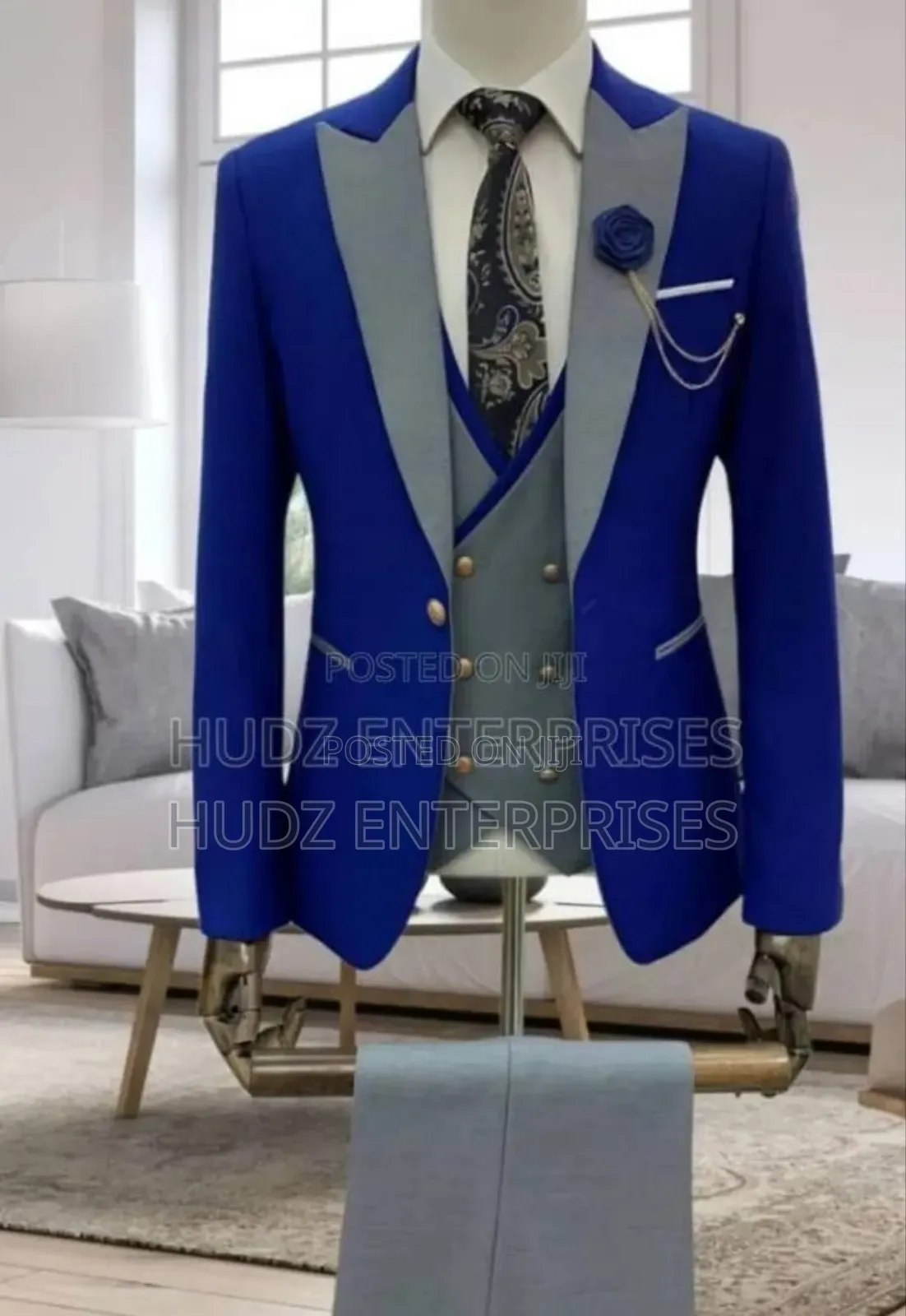 Blue and Grey Mix and Match Turkish Suit