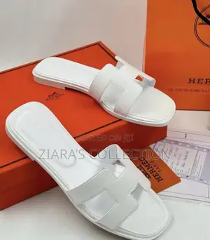 Original White Hermes Lady’S Sandals