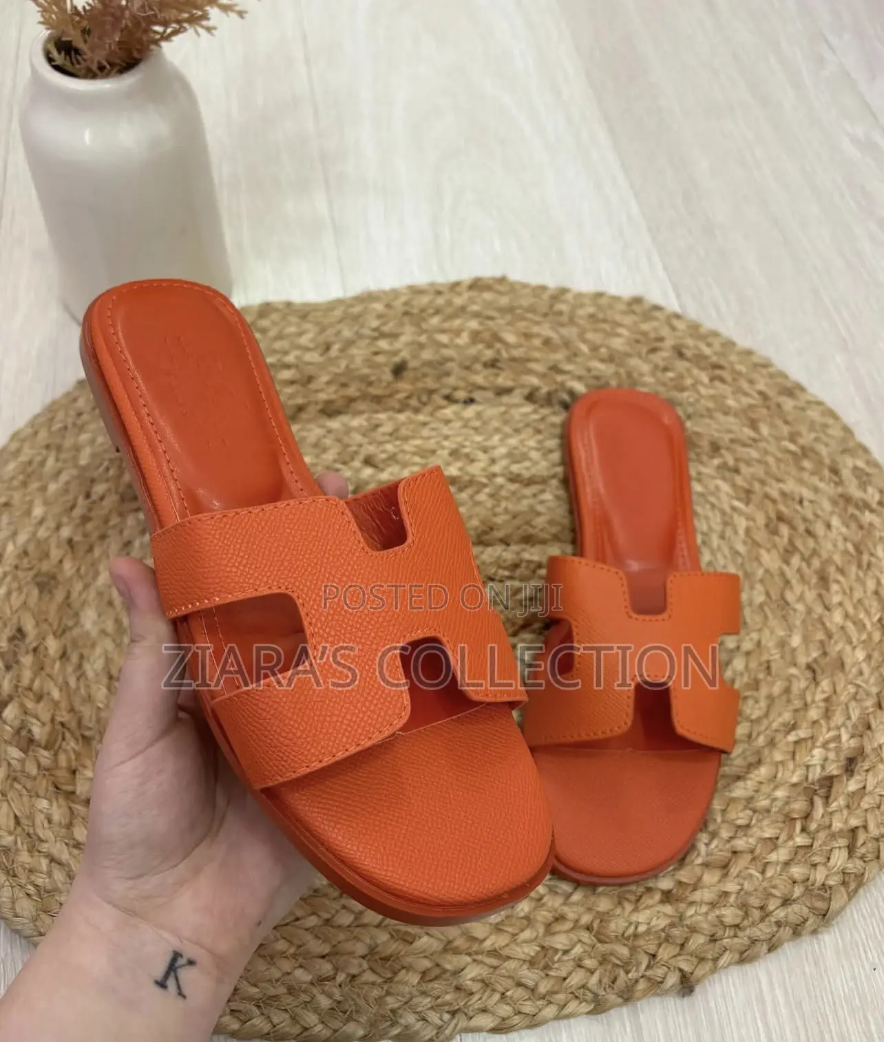 Orange Hermes Original Brand New Sandals