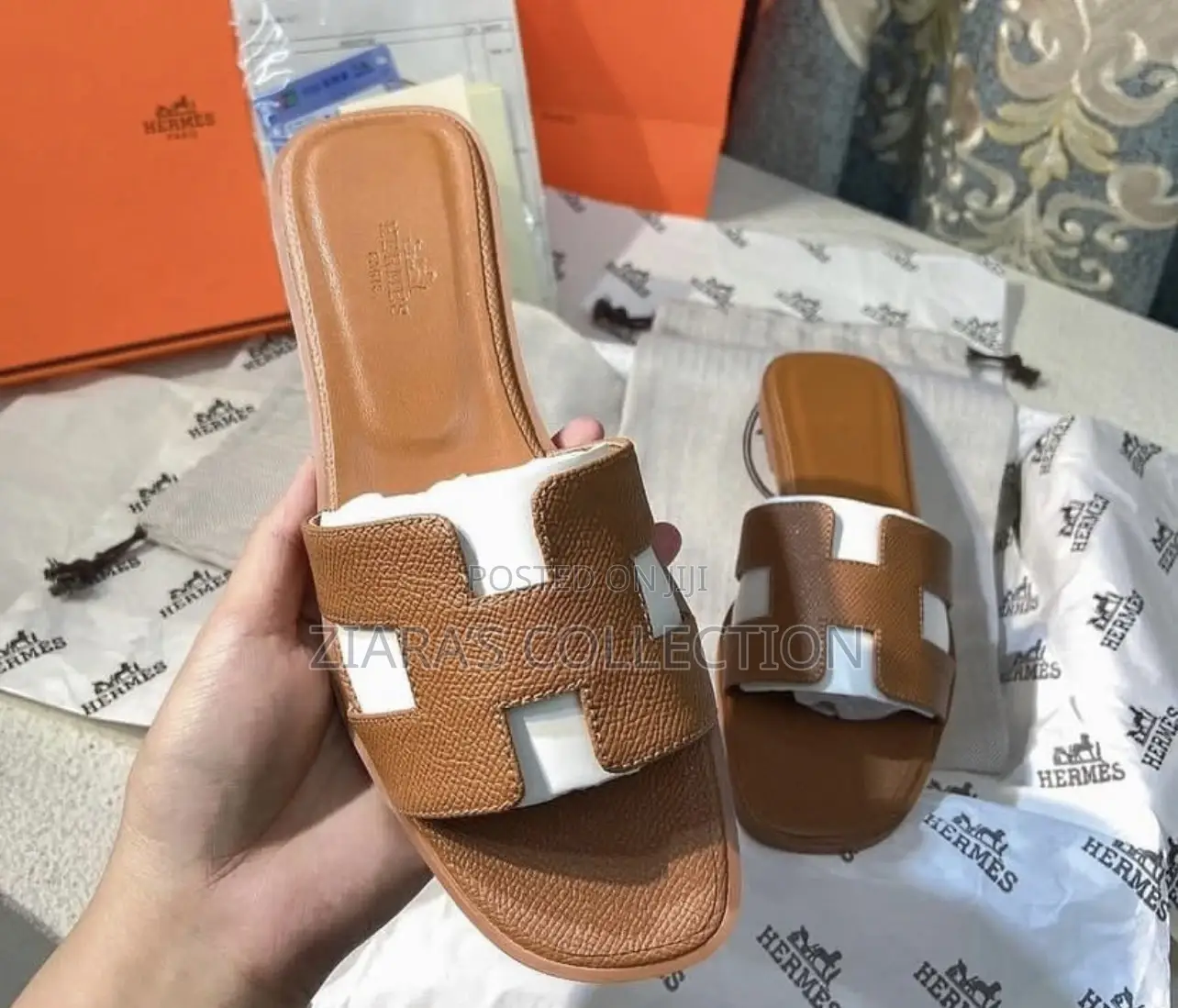 Brown Hermes Classy Lady’S Sandals