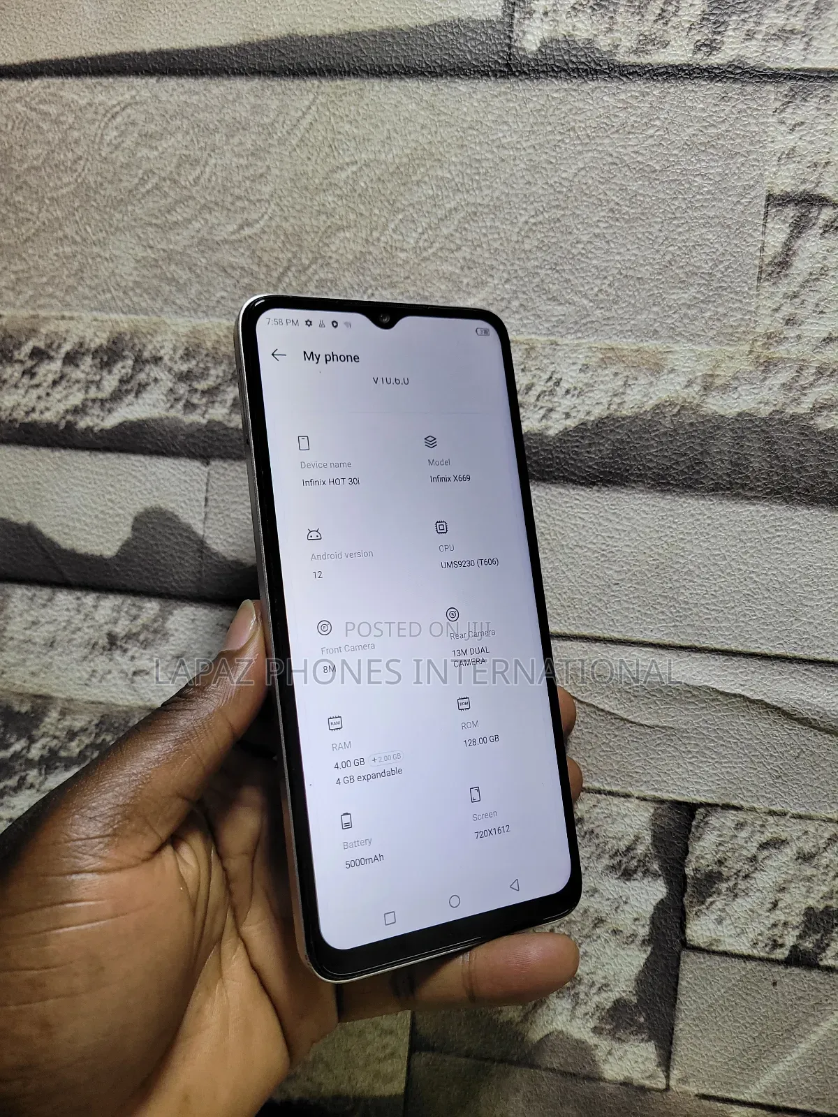 Infinix Hot 30i 128 GB White