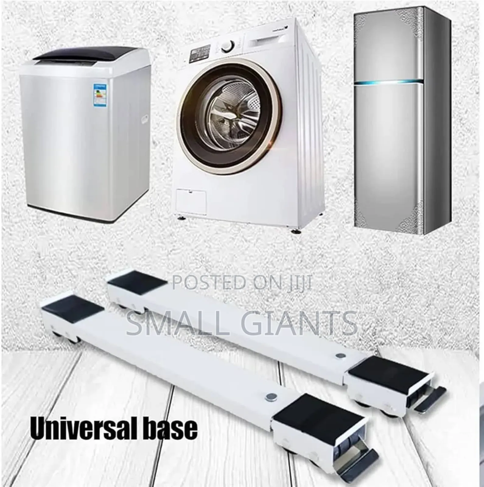 2pcs Universal Adjustable Fridge and Washing Machine Stands
