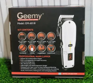 Geemy 6018 Stainless Steel Blade Rechargeable Clipper