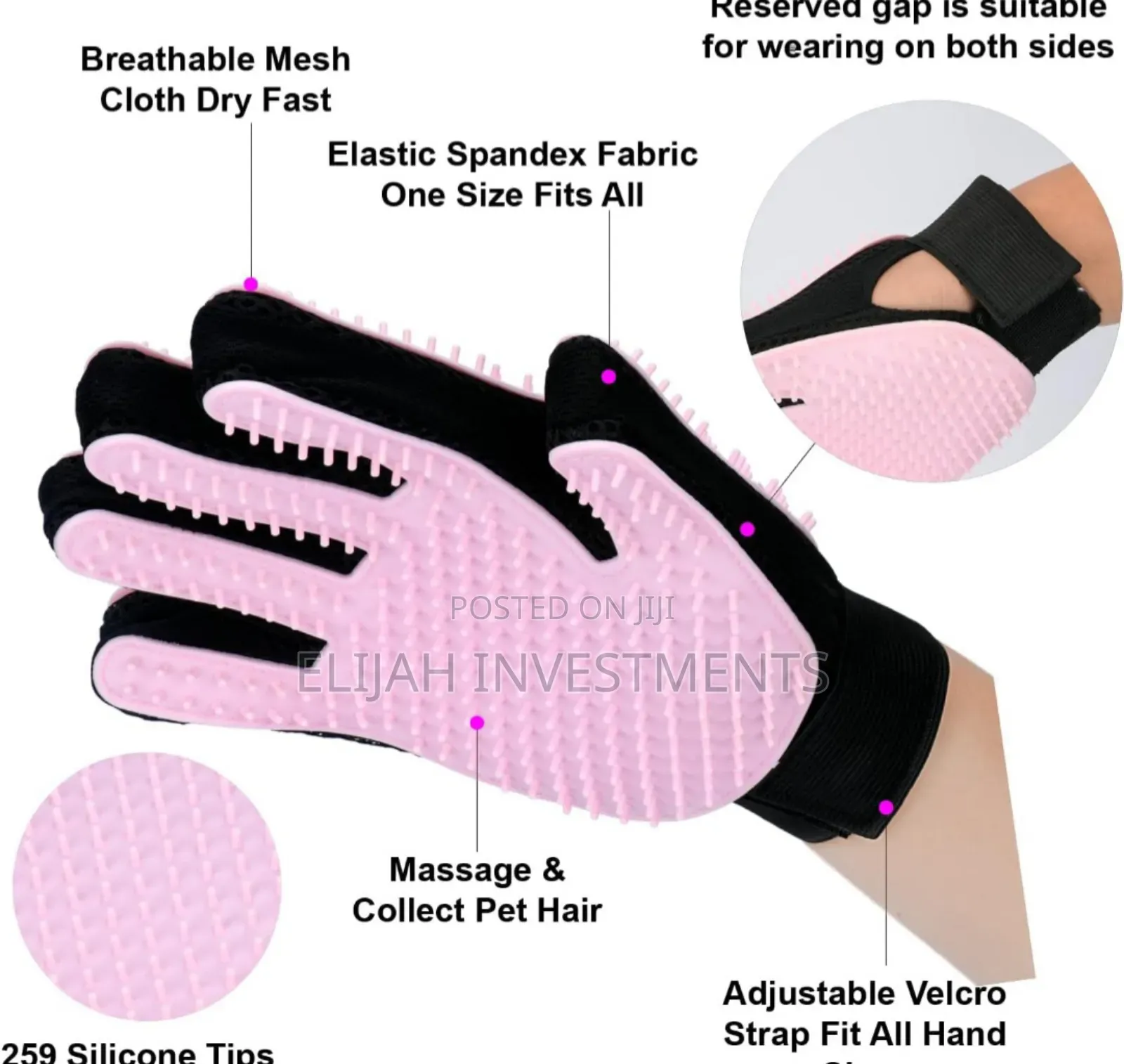Dog and Cat Hair Hair Grooming and Bathing Glove