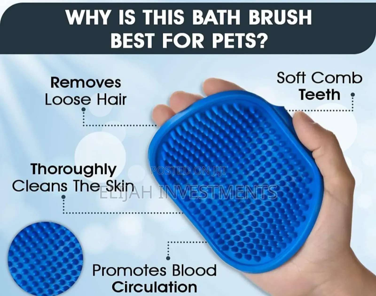 Dog Bath Brush, Pet Bath Comb Brush Soothing Massager