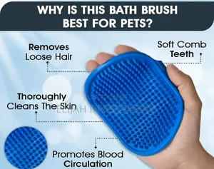 Dog Bath Brush, Pet Bath Comb Brush Soothing Massager