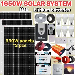 1650w Solar System Full Kit Includes Lithium Batteries